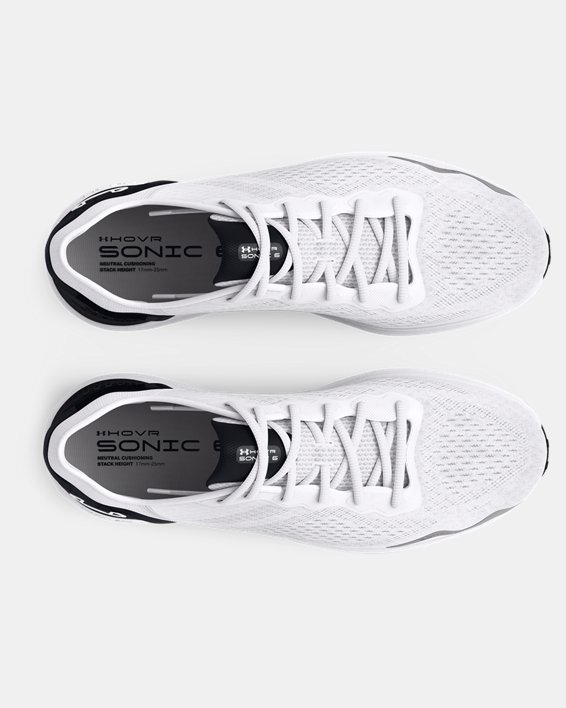 男士UA HOVR™ Sonic 6跑鞋 in White image number 2